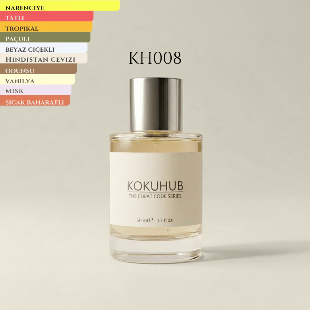KokuHub KH008 - Virgin İsland Water Tarzını Sevenlerin Beğeneceği Ferah ve Hindistan cevizi Notalı Karakterli Parfüm.
